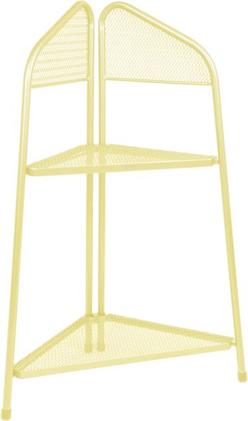 Eckregal EDKO - Stahl Gelb 100x48x48cm | Standregal Ecke Wohnzimmerregal Dekorregal