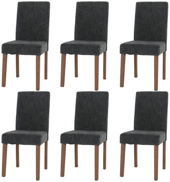 MCW Esszimmerstuhl Littau-CH-6 (Set, 6 St), Stuhlbeine aus Massivholz, Rutschfest durch Kunststoffuntersatz