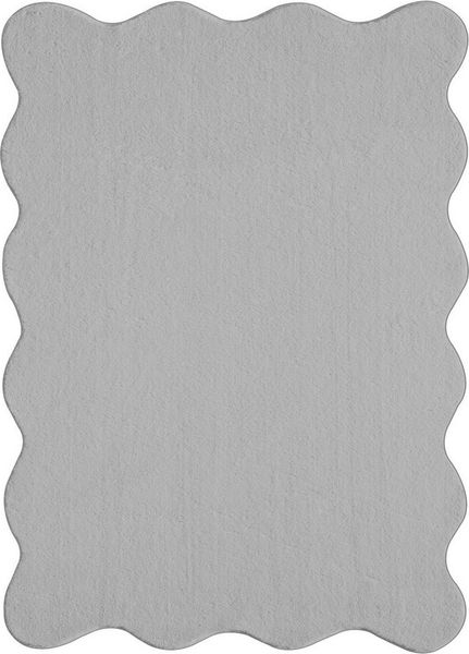 the carpet Teppich Relax Scallop kuschelig & Super Soft, wellenförmig, Anti-Rutsch Unterseite, Waschbar bis 30 Grad, Felloptik