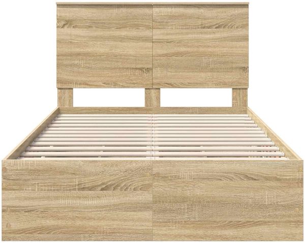 vidaXL Bettrahmen Sonoma-Eiche Ingenieurs Holz 3409477 Bild 8