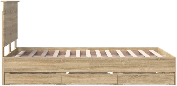 vidaXL Bettrahmen Sonoma-Eiche Ingenieurs Holz 3409477 Bild 9