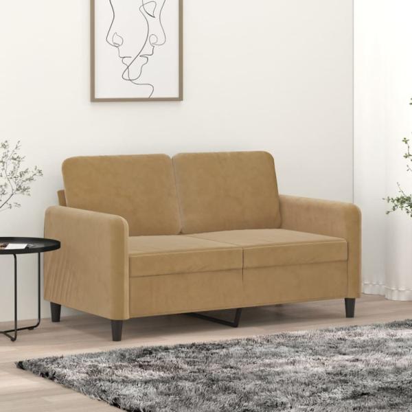 vidaXL 2-Sitzer-Sofa Braun 120 cm Samt 359439