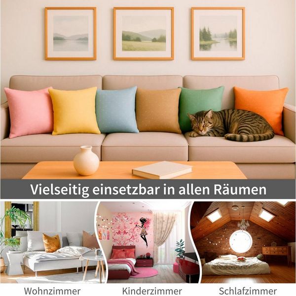 matches21 HOME & HOBBY Kissenbezüge 4er Set Kissenhülle 40x40 cm dunkelrot mit Reißverschluss als Deko, (4 Stück), Zierkissen-Bezüge einfarbig für Sofa-Kissen, Couch-Kissen