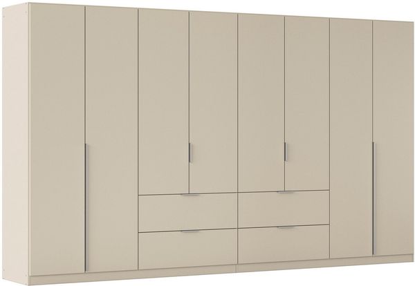 OTTO home Drehtürenschrank Kleiderschrank Schrank Garderobe AGORDO mit Dekor- oder Hochglanzfront (in zwei Griff-Farben, Breite 360 cm) mit Außenschubkästen, Serie in 7 Breiten und 2 Höhen MADE IN GERMANY