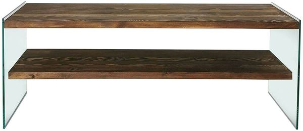 Dmora Fernsehschrank Italia, Ständer für Wohnzimmerfernseher, Niedriges Wohnzimmer-Sideboard, TV-Ständerbasis, 120x35h45 cm, Nussbaum