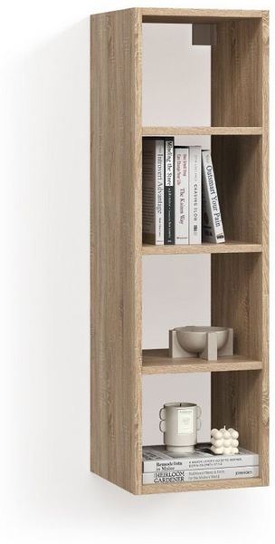 Livinity® Bücherregal Piave, Sonoma, 30x100 cm mit 4 offene Ablagen, 1-tlg.