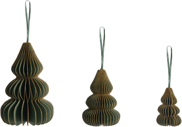Weihnachtsbaumschmuck 19er Set ORKLA Papier Grün