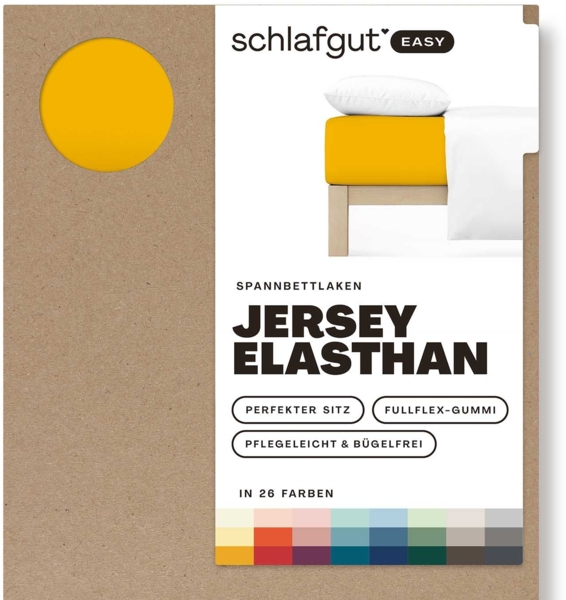 Schlafgut Spannbettlaken EASY Jersey Elasthan, Jersey, Gummizug: rundum, (1 Stück), MADE IN GREEN by OEKO-TEX®
