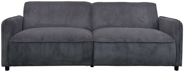 Dorel Home 3-Sitzer Allie Curved Schlafsofa 209 cm, Bettfunktion (110/190), verstellbare Rückenlehne, Cord u. Velours