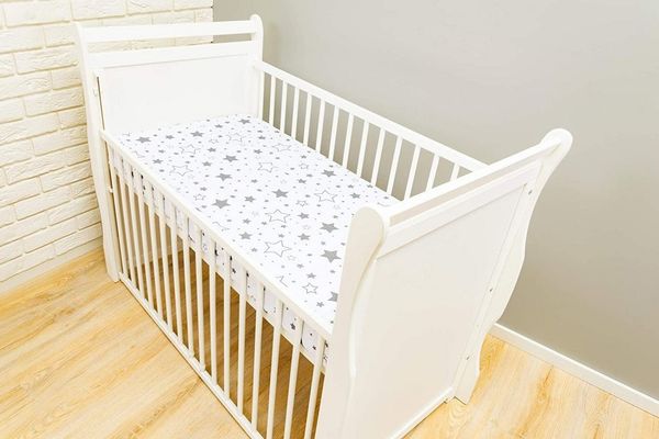Amilian Spannbettlaken Spannbetttuch für Babybett Kinderbett Baby 100% Baumwolle 120x60 cm, Gummizug: an den Ecken, in vielen Mustern erhältlich