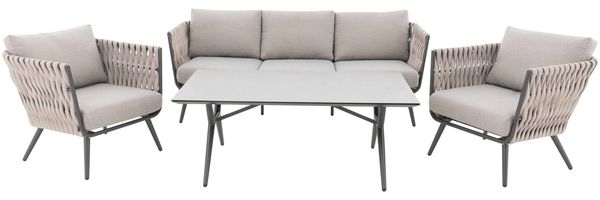Doppler Rope Gartenlounge / Expert Lounge "Riva", taupe