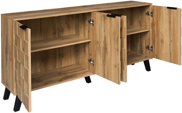 Sideboard 160,5x35,5x78 cm - Modernes Design mit strukturiertem Muster Bild 9