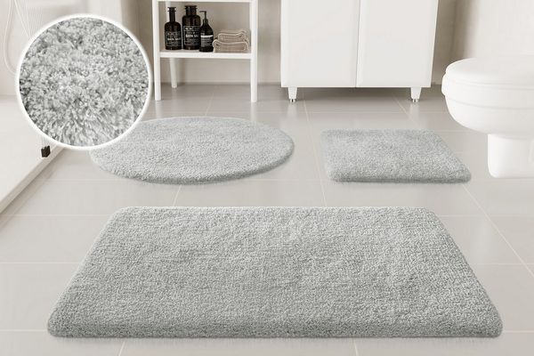 OTTO home Badematte Kaarin, Höhe 30 mm, rutschhemmend beschichtet, schnell trocknend, Polyester, rechteckig, Badteppich, getuftet, flauschig, hochflor, große Farbauswahl
