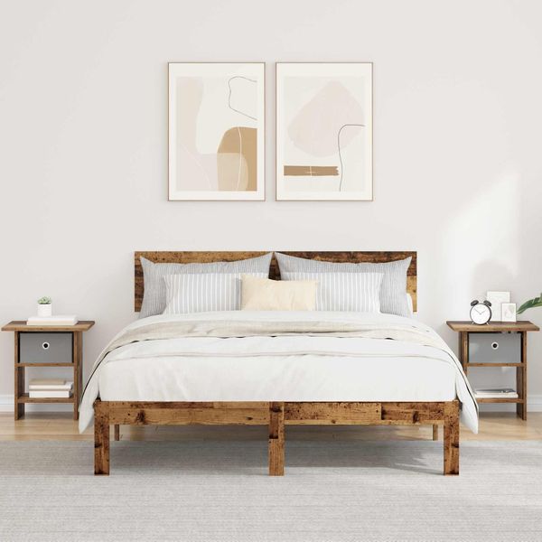 vidaXL Nachttisch 2 pcs Altholz 41 x 40 x 45 cm Holzwerkstoff 8000449