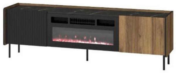 Compleo TV-Schrank zweitürig mit Elektrische Kamin COMO, Realistische LED-Flamme Modern Wohnzimmer Bild 4