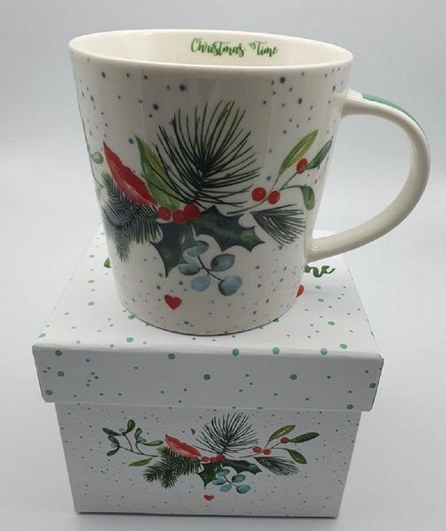PPD Becher PPD, Weihnachten, Blumen, Tieren, Planzen, Winter, Waldtieren Motiv, 1-tlg, Porzellan Weinachtstasse, Weihnachtszeit, Weinachten, - Eigenschaften: Lebensmittelecht, Mikrowellengeeignet, Spülmaschinenfest, Ideal als Geschenk, Kollektion, Gesc...