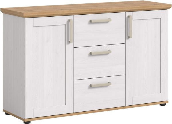 Home affaire Sideboard Cosenza, Cosenza Sideboard 129 cm, 2 Türen, 4 Fächer, Sideboard, Wohnzimmer
