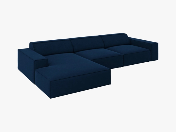 Micadoni Ecksofa Jodie 4-Sitzer Links Samt Bluvel Königsblau Bild 3
