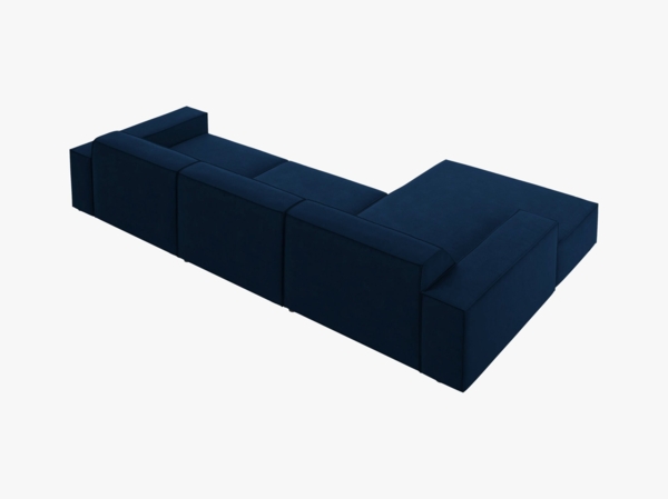 Micadoni Ecksofa Jodie 4-Sitzer Links Samt Bluvel Königsblau Bild 4