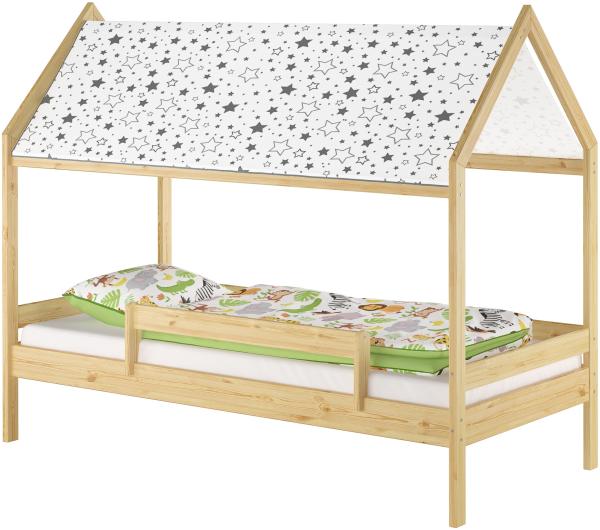 Kinderbett Hausbett 90x200 Massivholz Einzelbett V-60. 58-09 Rollrost inkl.