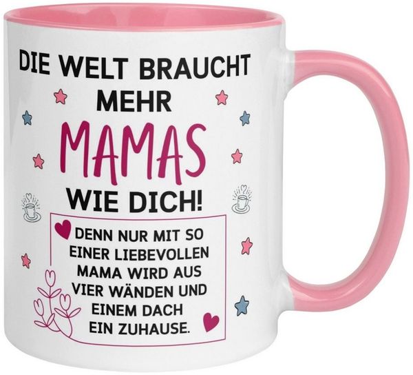 Momentals Tasse Mama – „Die Welt braucht mehr Mamas wie dich“ – Beste Mama Geschenk, Gratis Versand · Links-&Rechtshänder · Spülmaschinenfest