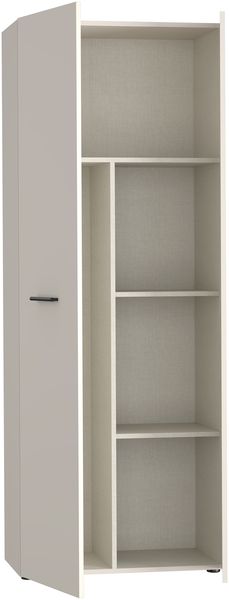 Forte NET306 moderner Mehrzweckschrank 70, schmaler Schrank, 2-türig, Holzwerkstoff, Flur, Diele, Kaschmir|Beige, 68,7 cm breit x 181,1 cm hoch x 36,5 cm tief Bild 5