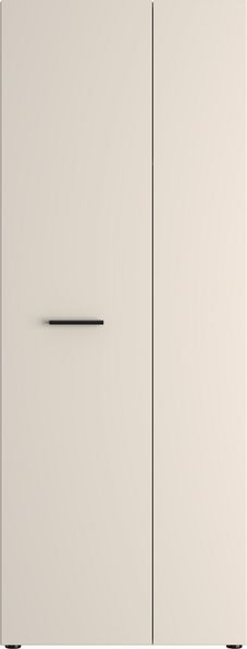 Forte NET306 moderner Mehrzweckschrank 70, schmaler Schrank, 2-türig, Holzwerkstoff, Flur, Diele, Kaschmir|Beige, 68,7 cm breit x 181,1 cm hoch x 36,5 cm tief Bild 2