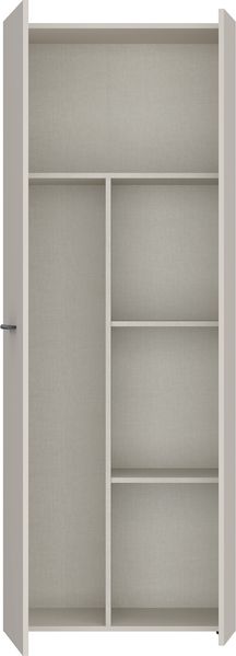 Forte NET306 moderner Mehrzweckschrank 70, schmaler Schrank, 2-türig, Holzwerkstoff, Flur, Diele, Kaschmir|Beige, 68,7 cm breit x 181,1 cm hoch x 36,5 cm tief Bild 4