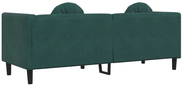 vidaXL Sofa mit Kissen 3-Sitzer Dunkelgrün Samt 372644 Bild 6