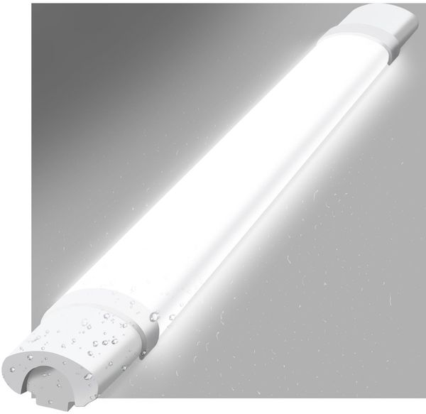 ZMH Deckenleuchte LED Feuchtraumleuchte 90CM -Deckenlampe Led Röhre 24W 3000LM Kellerlampe IP65 Wasserfest 5000K Werkstattlampe Wannenleuchte Feuchtraumlampe für Wohnzimer Büro Küche Garage