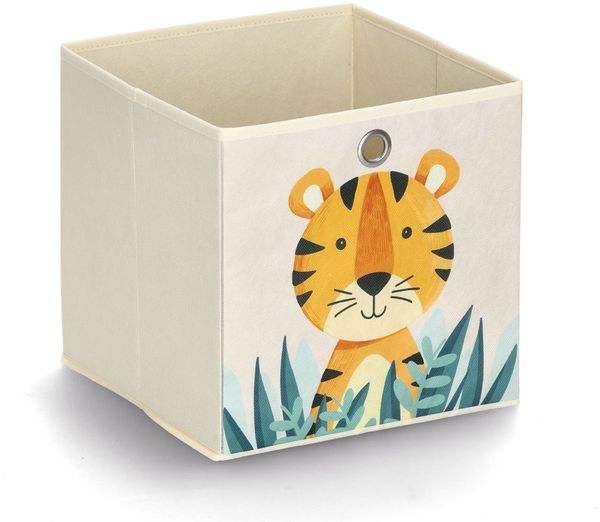 Aufbewahrungsbox Tiger, Vlies - Beige
