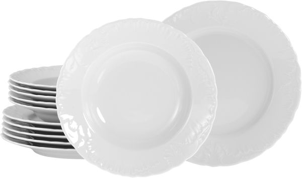 Rokoko Weiss, Tafelservice 12-tlg (mo)