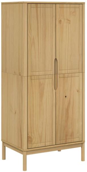 vidaXL Kleiderschrank FLORO Wachsbraun 77x53x171 cm Massivholz Kiefer 374005