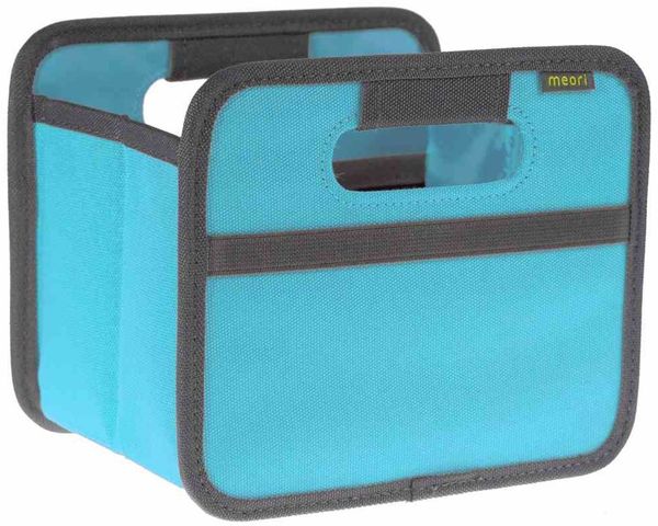 Meori Aufbewahrungsbox Klappbox Ordnungssystem Faltbox Mini 1,8 l Azur blau Uni