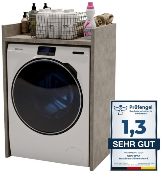 CraftPAK Waschmaschinenumbauschrank für Waschmaschine / Wäschetrockner - Überbauschrank