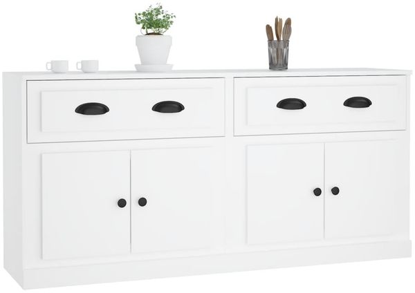 vidaXL Sideboards 2 Stk. Weiß Holzwerkstoff 3185263 Bild 4