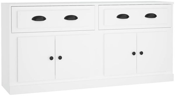 vidaXL Sideboards 2 Stk. Weiß Holzwerkstoff 3185263 Bild 2