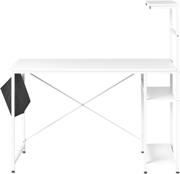 Schreibtisch ARAMINGO Weiß 120 cm 60 cm mit Stauraum Bild 4