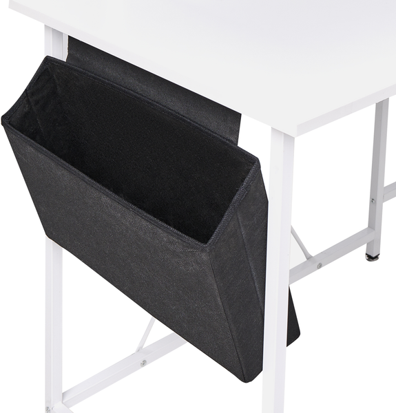 Schreibtisch ARAMINGO Weiß 120 cm 60 cm mit Stauraum Bild 6