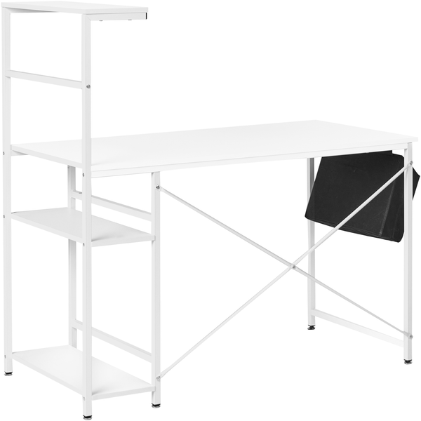 Schreibtisch ARAMINGO Weiß 120 cm 60 cm mit Stauraum Bild 5