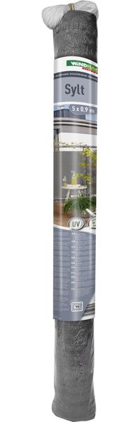 Windhager Balkonsichtschutz Sylt 0,9 x 5 m uni-grau