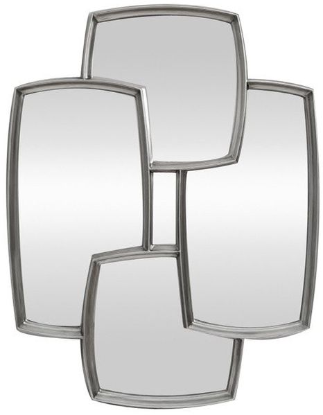 riess-ambiente Wandspiegel QUADRA 90cm silber – vier Spiegelflächen, variabel, Statement Piece (Einzelartikel, 1-St), Spiegel mit Mehrfachoptik – ideal für Flur, Wohn- oder Schlafzimmer