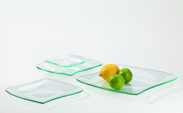 Mäser 922264 La Musica Platzteller, Glas, 29x28cm, klar (3er Pack)