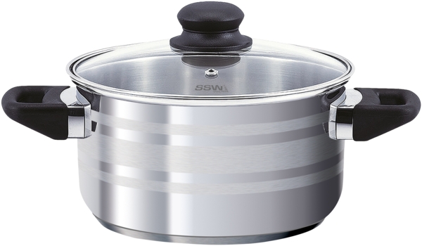 Edelstahl Kochtopf 14cm Olive