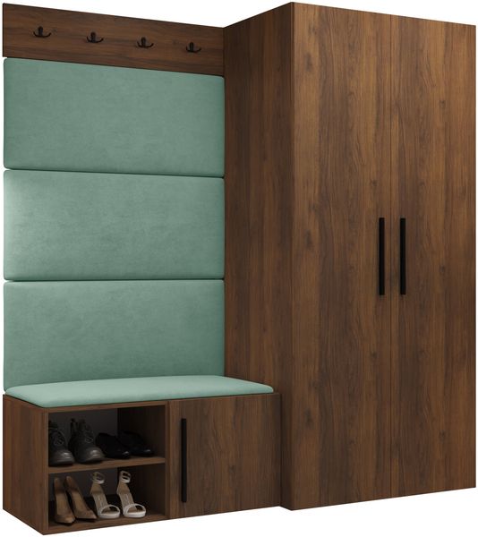 Garderoben-Set Mapreni I (Farbe: Nuss Warmia, Manila 11)