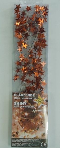LED Lichterkette Dekolicht Girlande Stern Schneeflocke weiß rot silber gold neu