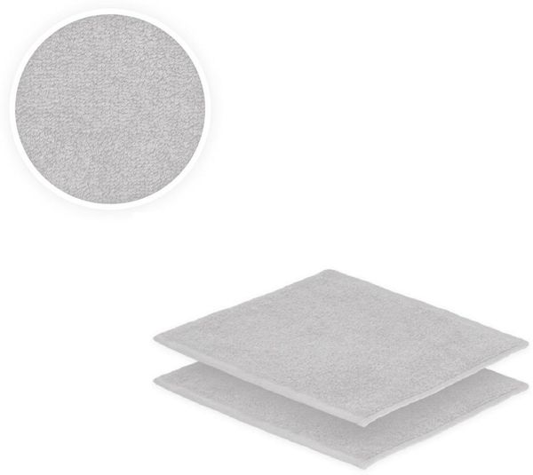 2 x Seiftuch 30 x 30 cm 500g/m² Silber Bild 2