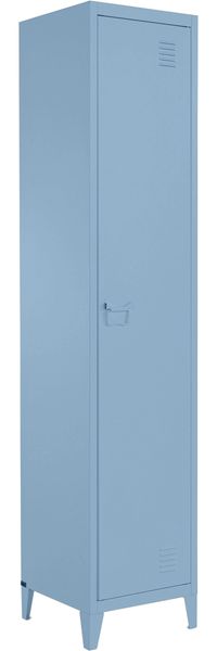Hochschrank >Eilert< in Blau, Metall - 38x180x38cm (BxHxT)