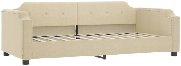 vidaXL Tagesbett Ausziehbar mit Schubladen Creme 90x200 cm Stoff 3197674 Bild 8