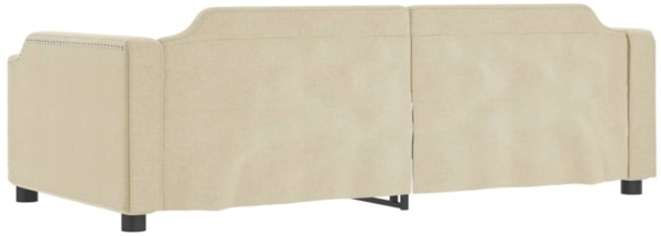 vidaXL Tagesbett Ausziehbar mit Schubladen Creme 90x200 cm Stoff 3197674 Bild 3